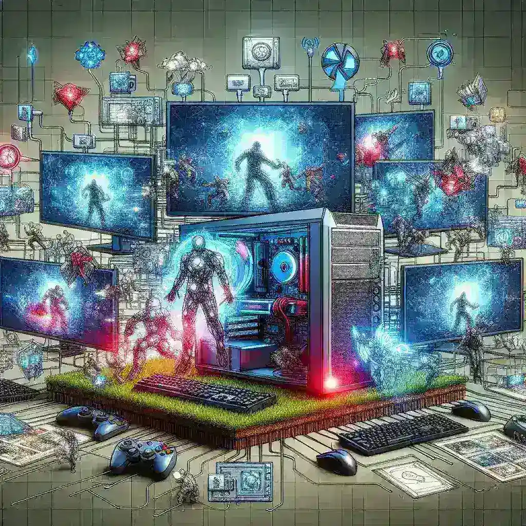 How do gaming PCs handle multitasking during gameplay?