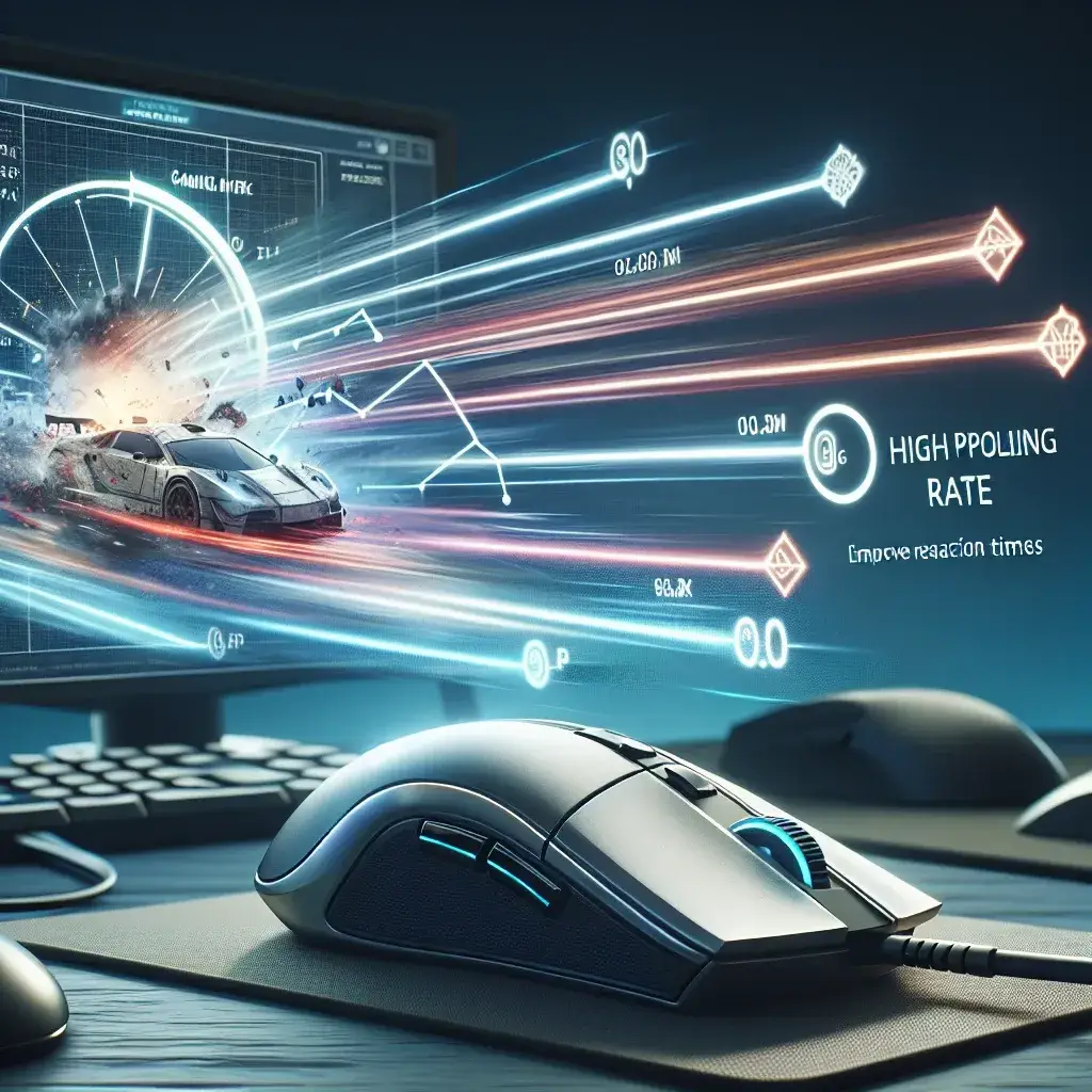 What is the benefit of having a high polling rate in gaming mice?